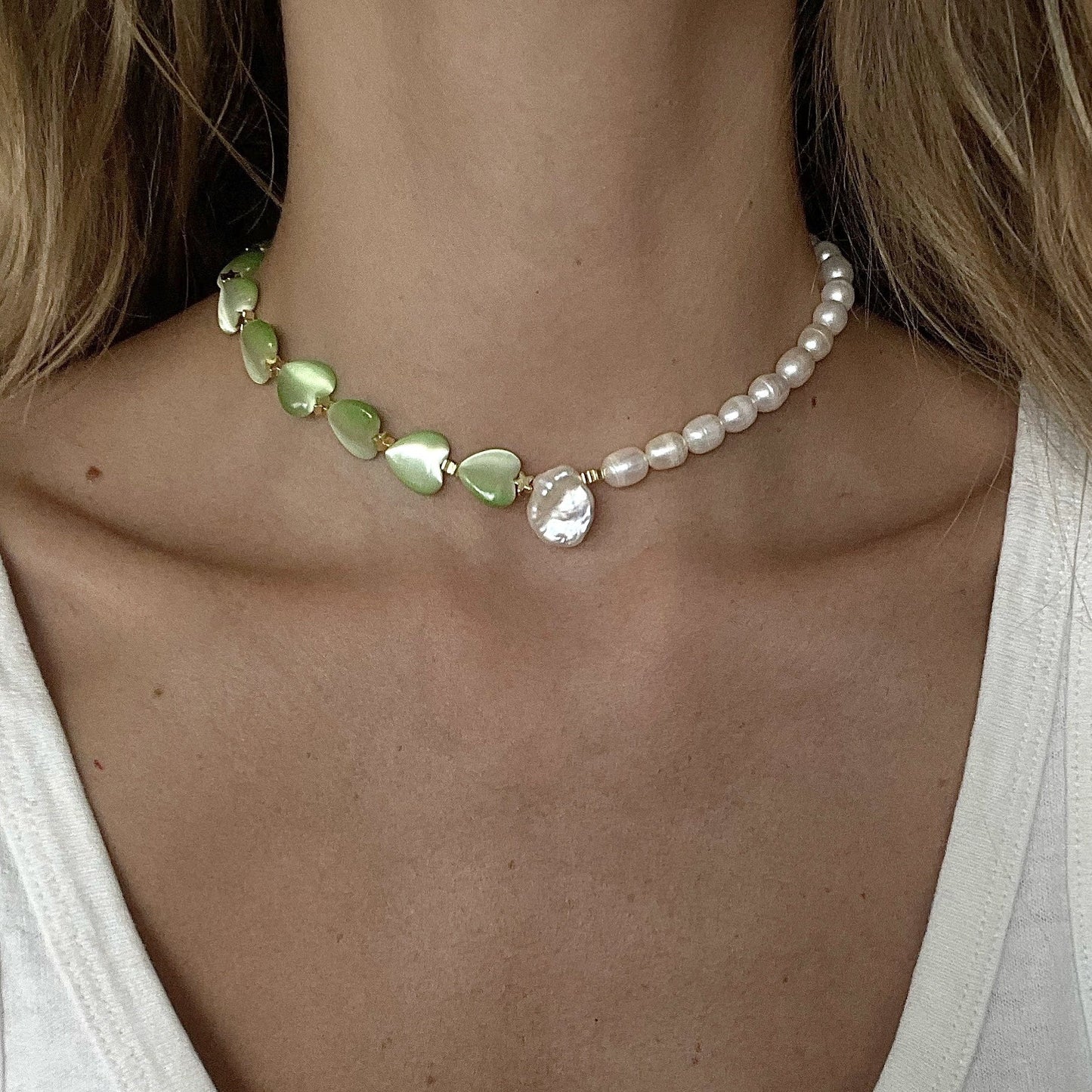 GREEN HEART CHOCKER - Lublu