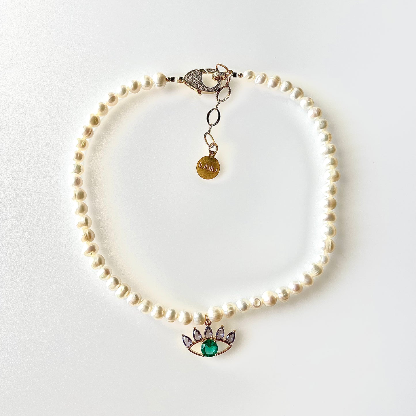 GREEN EYE CHOKER - Lublu