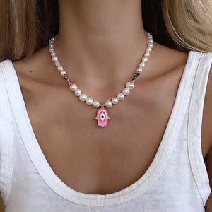 HAMSA PINK CHOCKER - Lublu