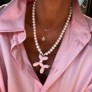 PINK DOG NECKLACE - Lublu