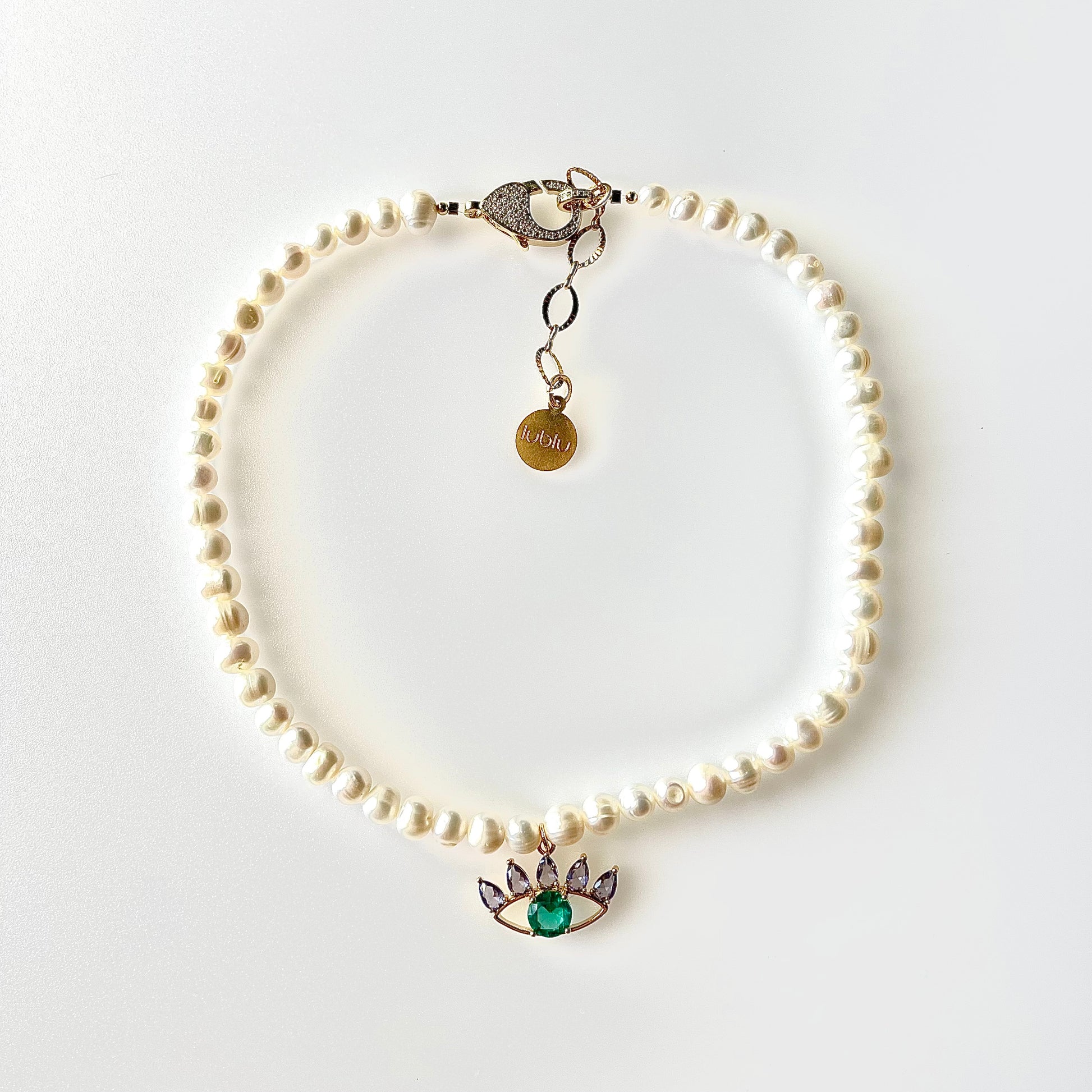GREEN EYE CHOKER - Lublu