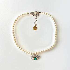 GREEN EYE CHOKER - Lublu