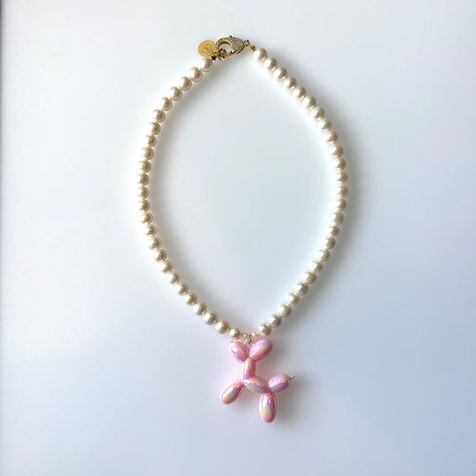 PINK DOG NECKLACE - Lublu