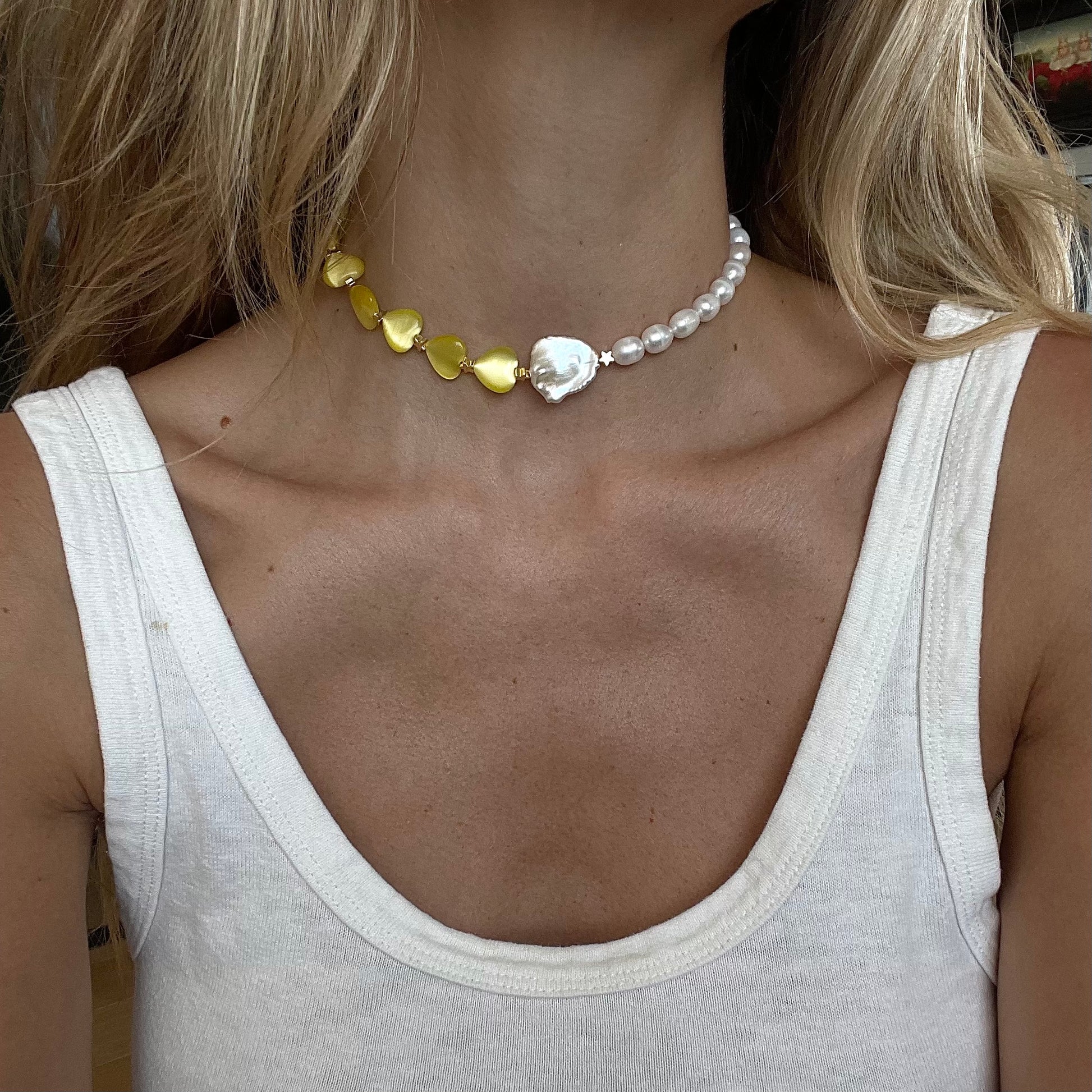 YELLOW HEART CHOKER - lublu.co
